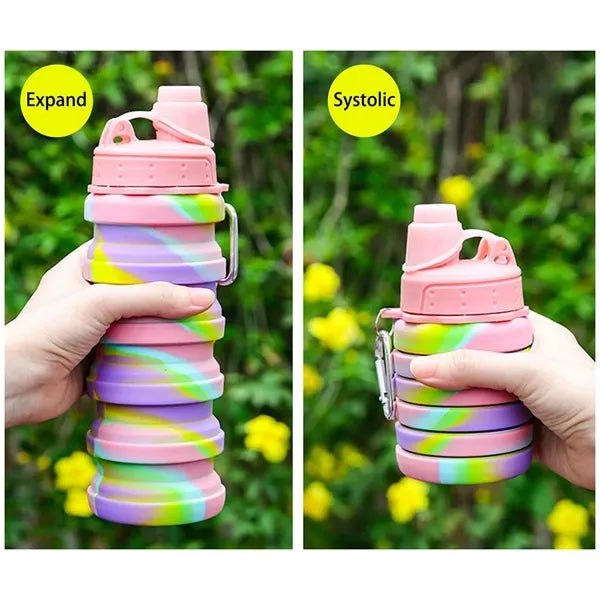 500ml Silicone Sports Portable Foldable Water Bottle