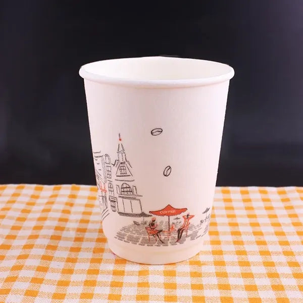 12 oz Flocked Foaming Disposable Paper Cup