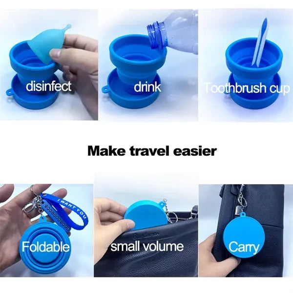 Collapsible Silicone Cup with Lid 170ML