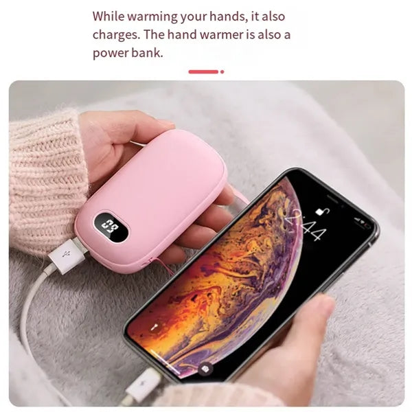 3600mAh Rechargeable Hand Warmer Power Bank Portable Heate