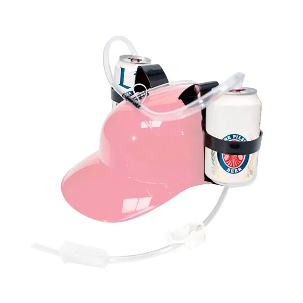 Dual Can Drinking Helmet with Adjustable Strap