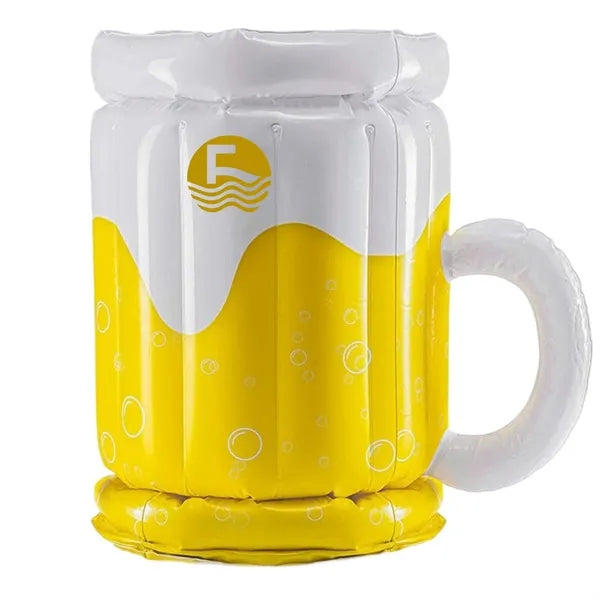 Inflatable beer mug cooler
