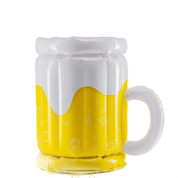 Inflatable beer mug cooler