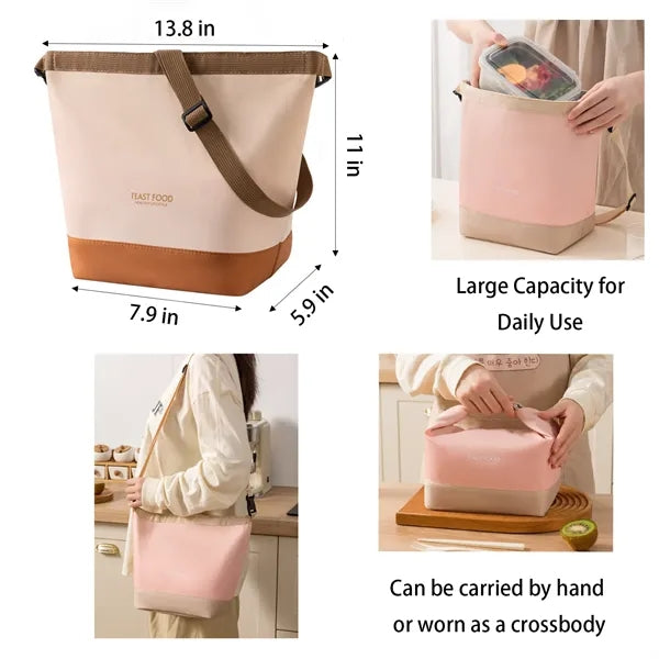 12-Can Insulated Oxford Cooler Bag with Handle & Strap