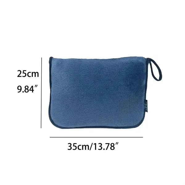 Polyester Flannel Blanket Travel Pillow Set with Hook