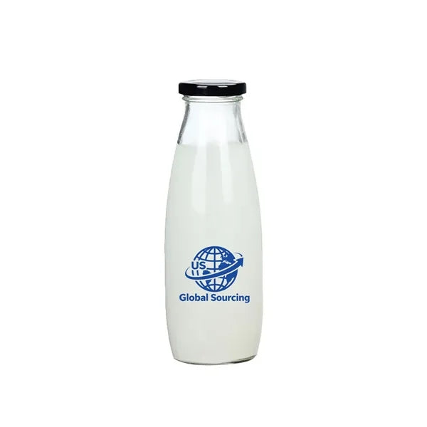 17oz Glass Milk Bottle with Screw Iron Cap