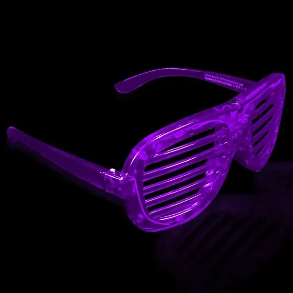 Light-Up Glow LED Slotted Glasses