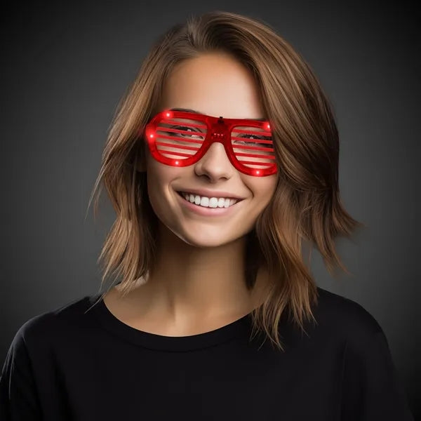 Light-Up Glow LED Slotted Glasses
