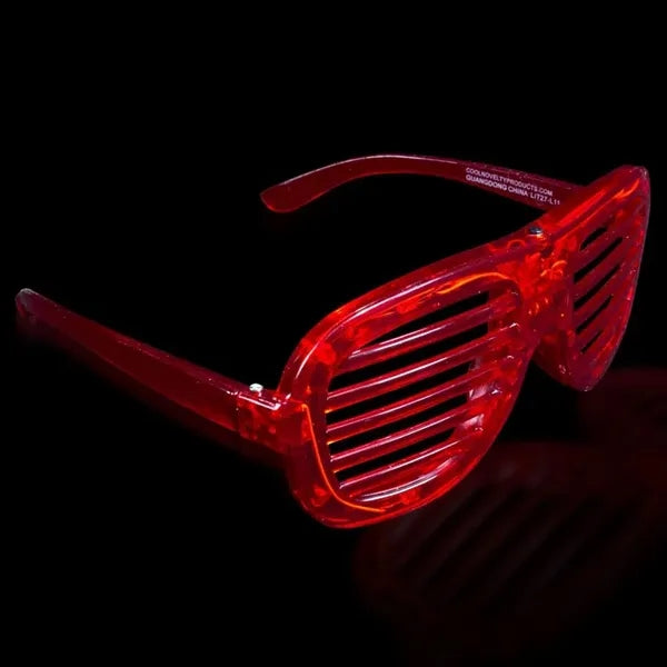 Light-Up Glow LED Slotted Glasses