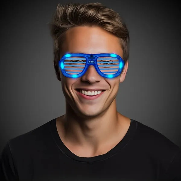 Light-Up Glow LED Slotted Glasses