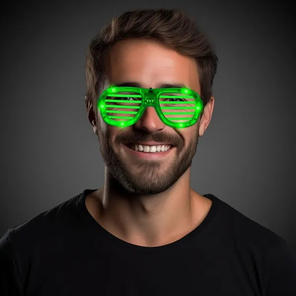 Light-Up Glow LED Slotted Glasses