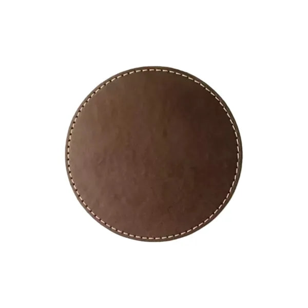 6-Piece Leather Coaster Set with Holder