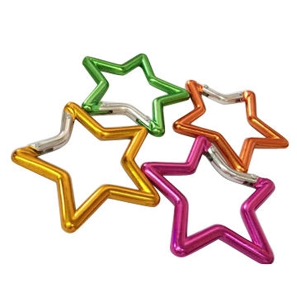 Star Shaped Aluminum Carabiner Keychain
