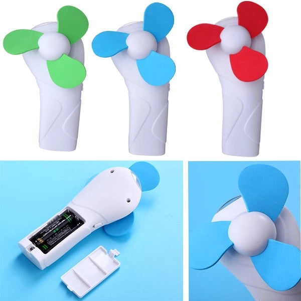 Mini Hand Held Portable Fan With LED Torch