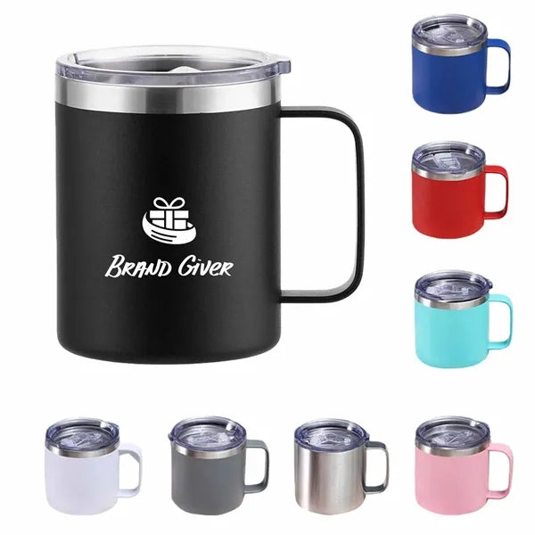 14oz Stainless Steel Handle Insulated Mug