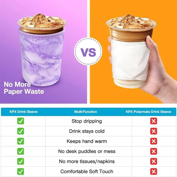 Insulated and non-slip cup sleeve for coffee and beverages