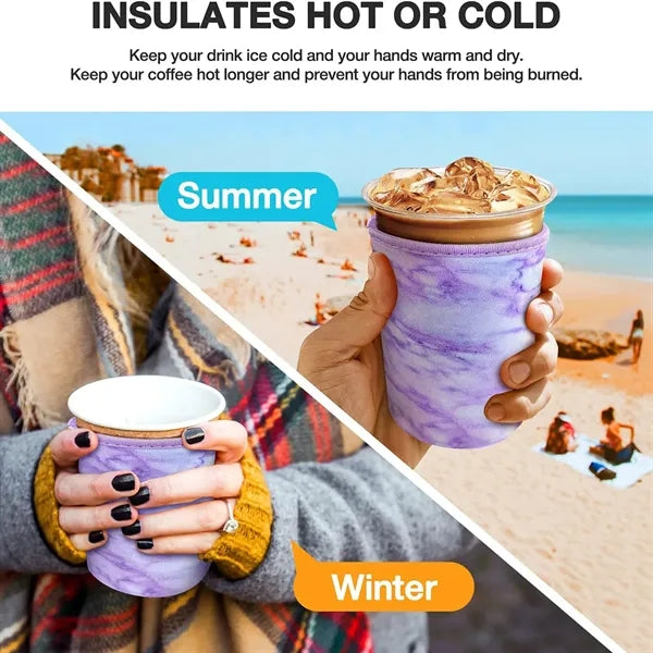 Insulated and non-slip cup sleeve for coffee and beverages