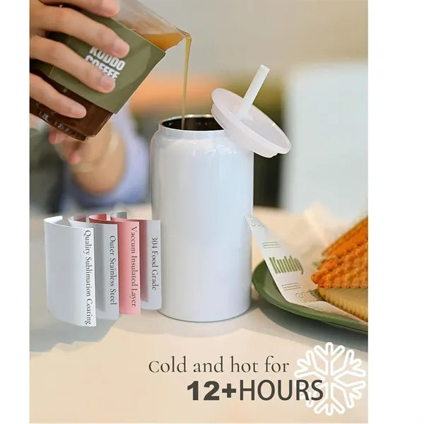 16oz Stainless Steel High-Value Simple Pull-Out Can Straw Wa