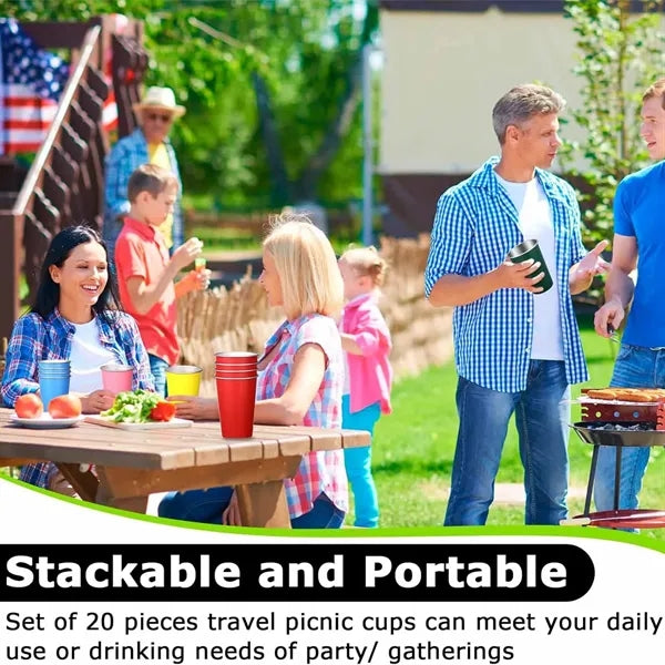 Stainless steel stackable drinking cup that is drop-proof an