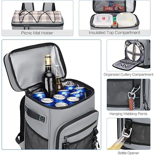 Large waterproof, heat-insulating, and leak-proof cooler bac