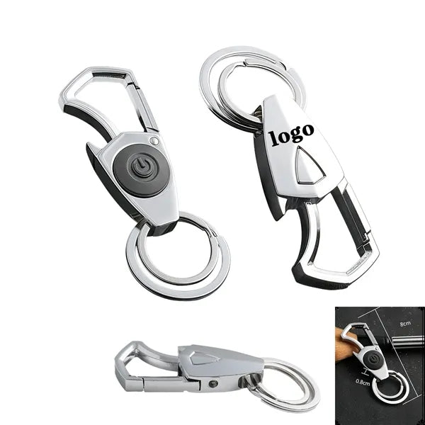 Bottle Opener LED Light Keychain With Dual Ring