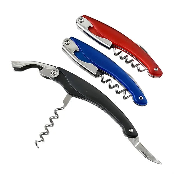 Compact Wine Opener With Corkscrew And Foil Cutter
