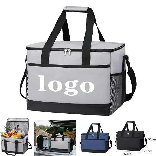Insulated Quilted Oxford Cooler Bag With Shoulder Strap
