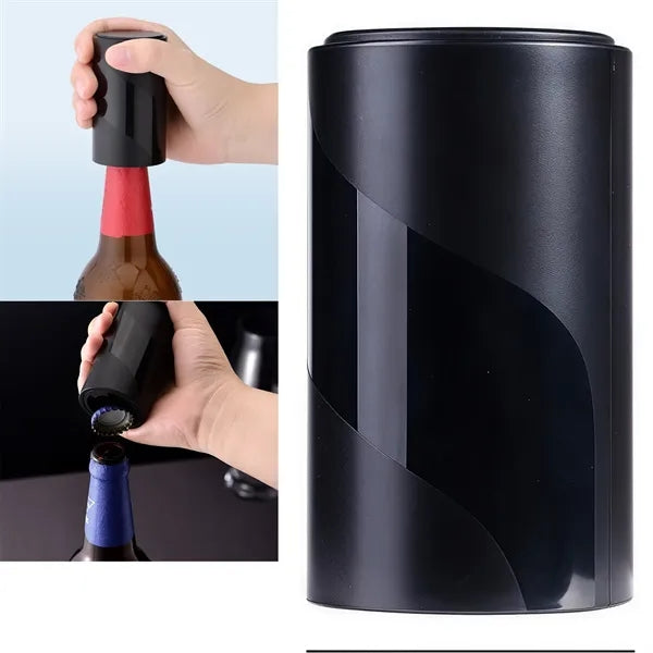 Automatic Electric Beer Bottle Opener With Magnetic Cap Catc
