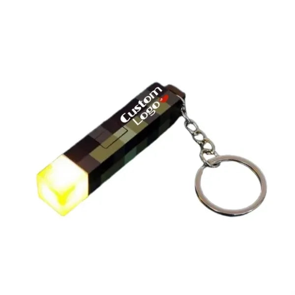 Seven-Colored Torch Lamp Keychain