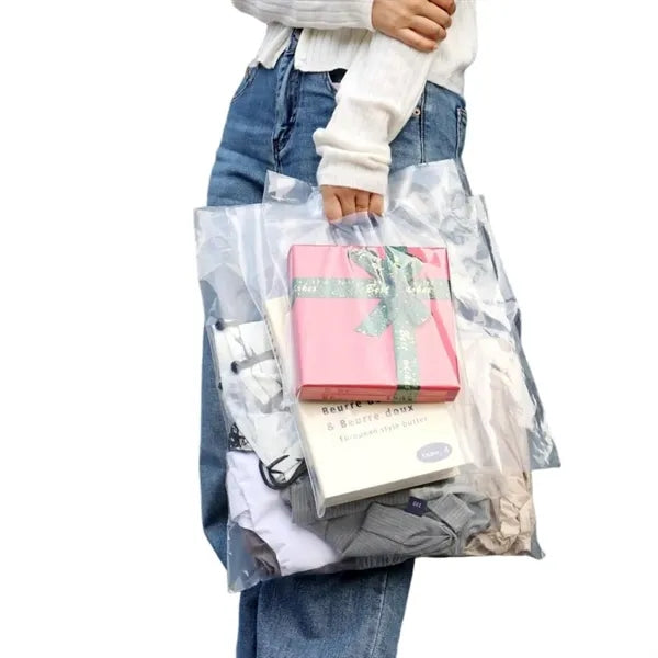 Clear Plastic Retail Merchandise Tote Bags