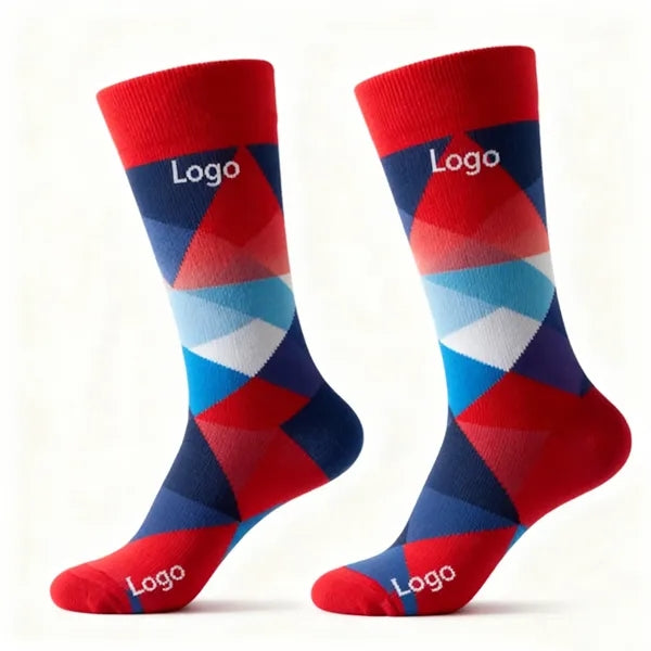 Full Color Mid Calf Jacquard Socks