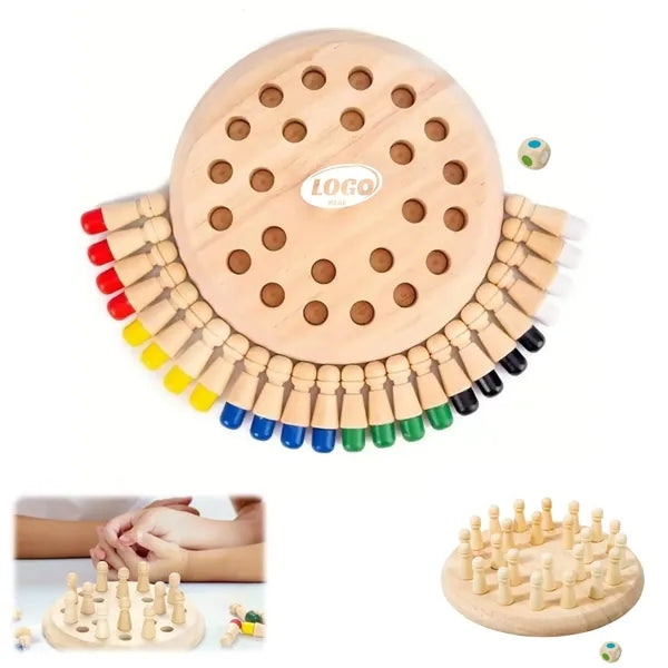 Wooden Memory Chess Matching Game