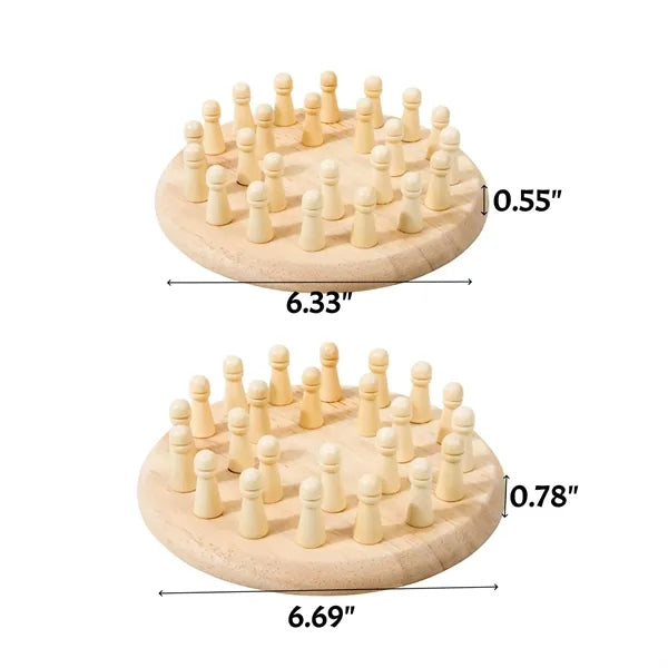 Wooden Memory Chess Matching Game