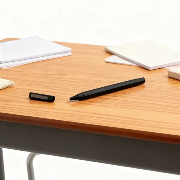 Soft Feel Square Ballpoint Pen with Removeable Cap