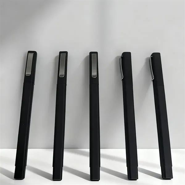 Soft Feel Square Ballpoint Pen with Removeable Cap