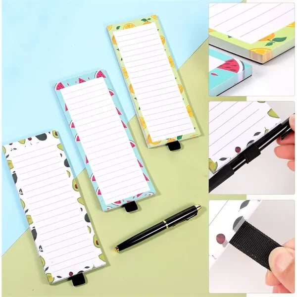 Magnetic Fridge Notepad with Pen Holder