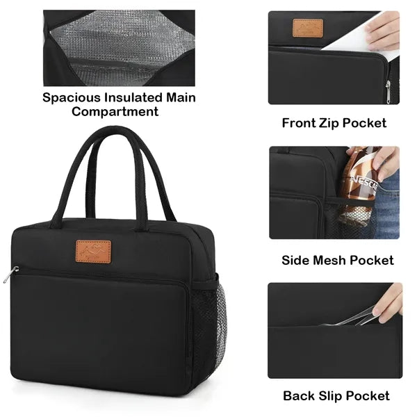 12-Can Insulated 300D Oxford Multi-Pocket Lunch Cooler