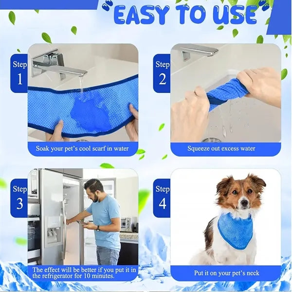 Summer Pet Cooling Scarves For Cats And Dogs