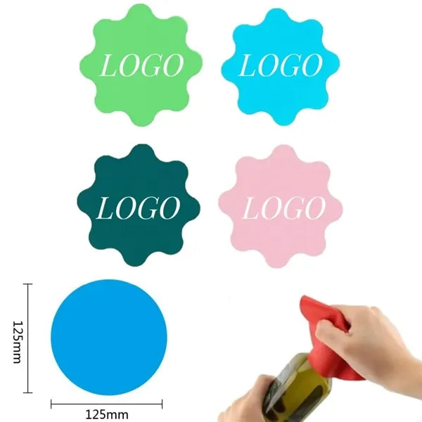 Silicone Flower Jar Bottle Opener Coaster Gripper Pad