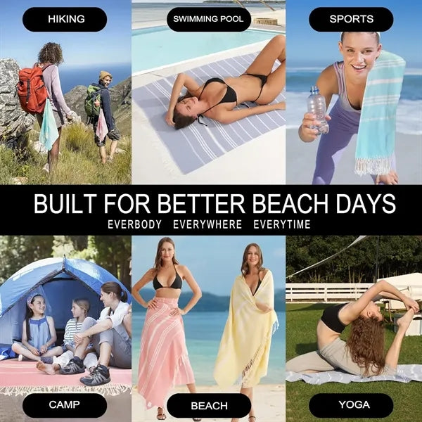 Cotton Beach Turkish Bath Towels