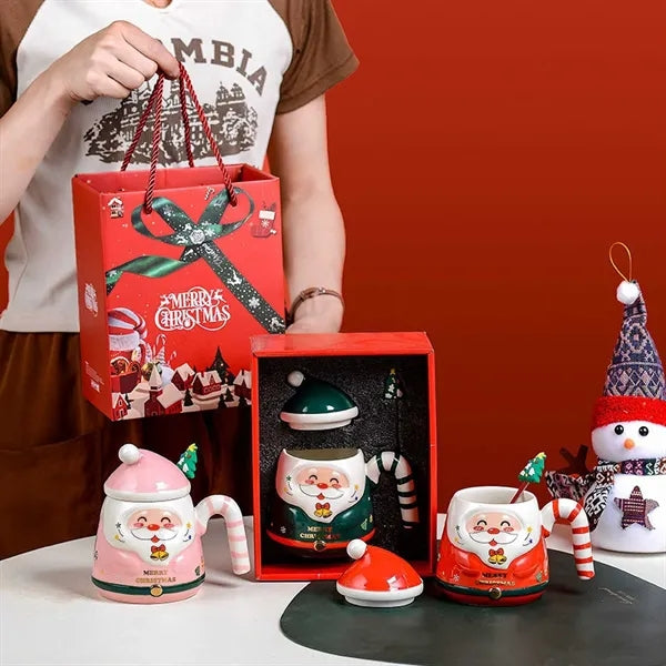 400ML Festive Santa Ceramic Mug Gift Set