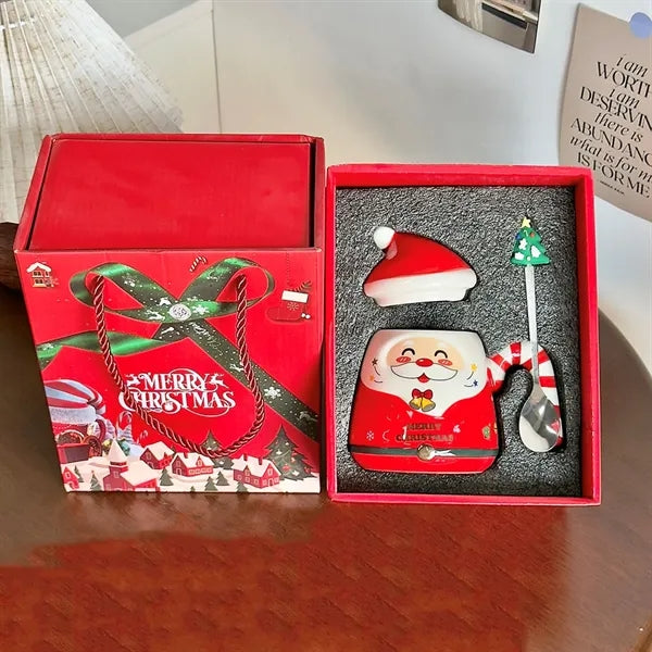 400ML Festive Santa Ceramic Mug Gift Set