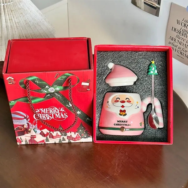400ML Festive Santa Ceramic Mug Gift Set