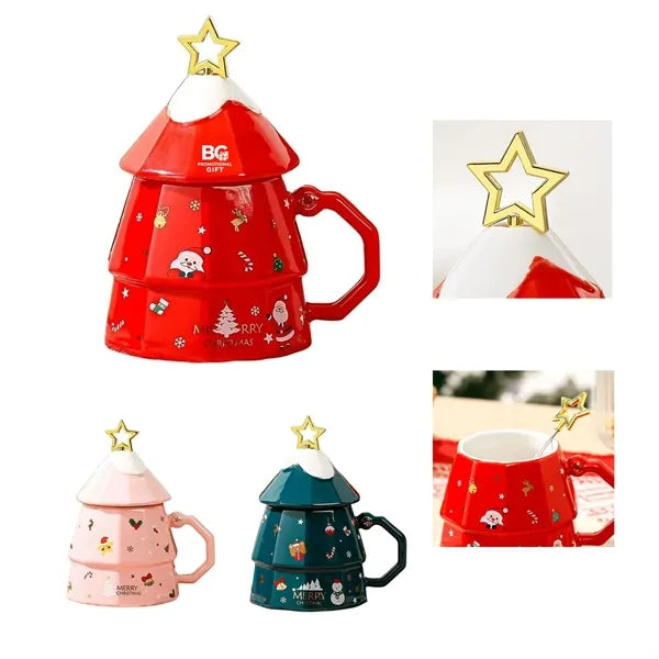 Tree Shape Christmas Cup With Stirring Rod