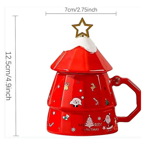 Tree Shape Christmas Cup With Stirring Rod