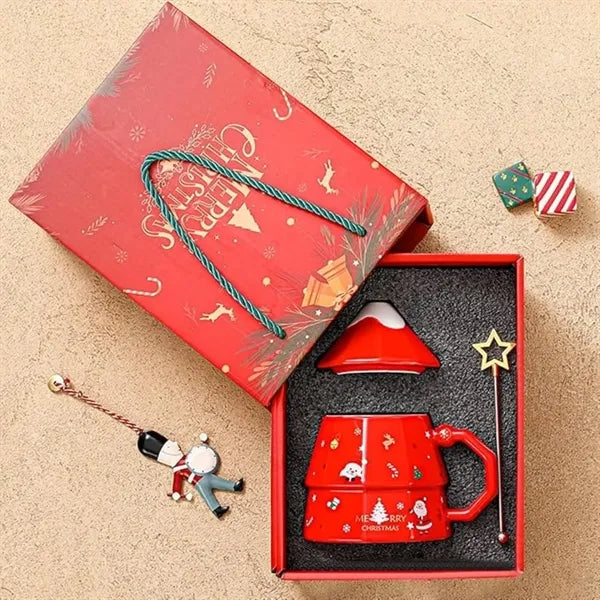 Tree Shape Christmas Cup With Stirring Rod