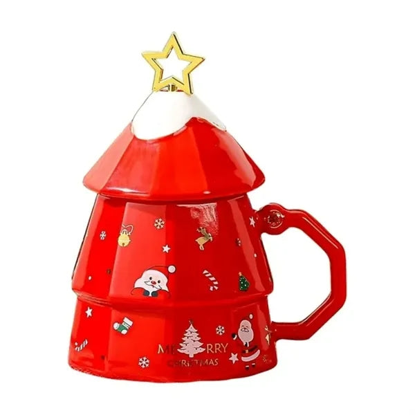 Tree Shape Christmas Cup With Stirring Rod