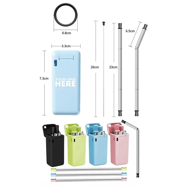 Portable Stainless Steel Folding Straw