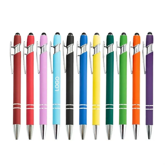 Soft Touch Stylus Metal ballpoint Pens