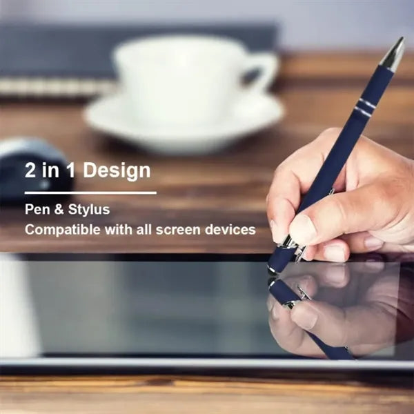Soft Touch Stylus Metal ballpoint Pens